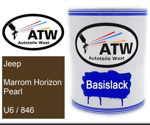 Jeep, Marrom Horizon Pearl, U6 / 846: 1L Lackdose, von ATW Autoteile West.